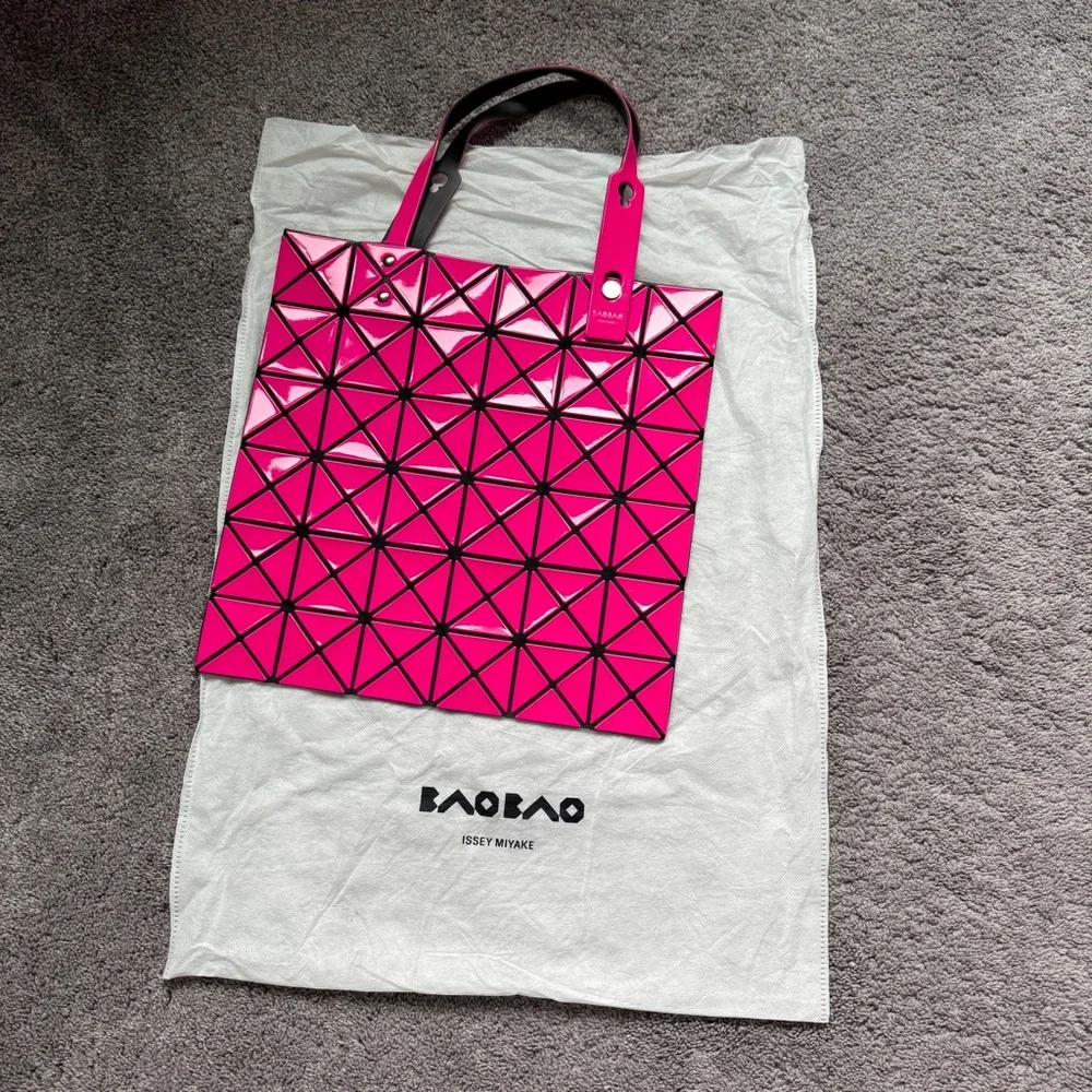 Bao Bao Issey Miyake Pink Geometric Tote Bag